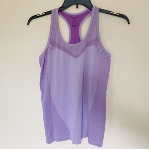 M Champion Purple Racerback Tank Exercise Yoga Top